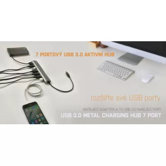 i-tec USB 3.0 Hub 7-Port se síťovým zdrojem i-tec USB 3.0 Hub 7-Port se síťovým zdrojem