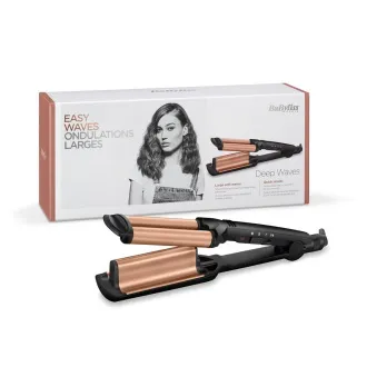 BABYLISS W2447E trojkulma na vlasy, keramický povrch, 3 nastavení teploty, automatické vypnutí, teplovzdorné pouzdro