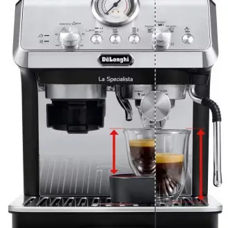 DeLonghi La Specialista Arte pákový kávovar, 1400 W, vestavěný mlýnek, parní tryska MyLatte DeLonghi La Specialista Arte pákový kávovar, 1400 W, vestavěný mlýnek, parní tryska MyLatte