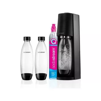 SodaStream Terra Black výrobník sody, mechanický, 2x 1l láhev SodaStream Fuse, bombička s CO2, černý SodaStream Terra Black výrobník sody, mechanický, 2x 1l láhev SodaStream Fuse, bombička s CO2, černý