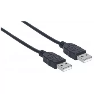 MANHATTAN kabel USB 2.0, Type-A Male to Type-A Male, 1m, Black MANHATTAN kabel USB 2.0, Type-A Male to Type-A Male, 1m, Black