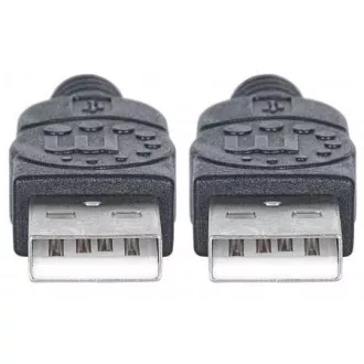 MANHATTAN kabel USB 2.0, Type-A Male to Type-A Male, 1m, Black MANHATTAN kabel USB 2.0, Type-A Male to Type-A Male, 1m, Black