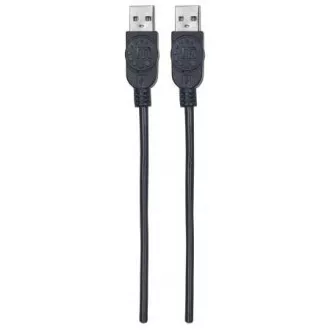 MANHATTAN kabel USB 2.0, Type-A Male to Type-A Male, 1m, Black MANHATTAN kabel USB 2.0, Type-A Male to Type-A Male, 1m, Black