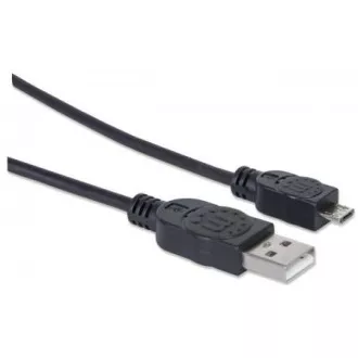 MANHATTAN Kabel propojovací USB 2.0 A Male / Micro-B Male, 1.8m, černý MANHATTAN Kabel propojovací USB 2.0 A Male / Micro-B Male, 1.8m, černý