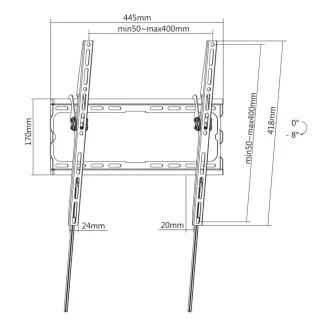 MANHATTAN Nástěnný držák TV (32"-70"/max 45kg), natáčecí, low-profile MANHATTAN Nástěnný držák TV (32"-70"/max 45kg), natáčecí, low-profile