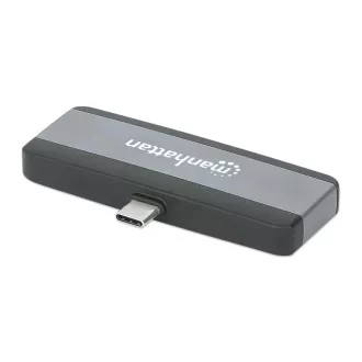 MANHATTAN Dokovací stanice USB-C 4v1, 1xHDMI, 1xUSB-C, 1xUSB, 1x3.5mm, šedá MANHATTAN Dokovací stanice USB-C 4v1, 1xHDMI, 1xUSB-C, 1xUSB, 1x3.5mm, šedá