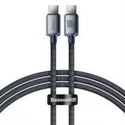 Baseus Crystal Shine Series nabíjecí / datový kabel USB-C / USB-C 100W 1, 2m, černá