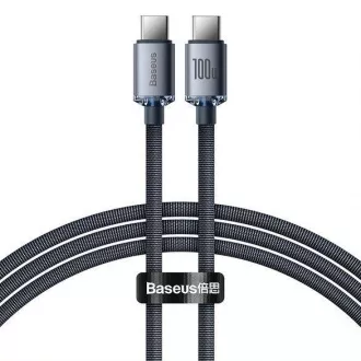 Baseus Crystal Shine Series nabíjecí / datový kabel USB-C / USB-C 100W 1, 2m, černá Baseus Crystal Shine Series nabíjecí / datový kabel USB-C / USB-C 100W 1, 2m, černá