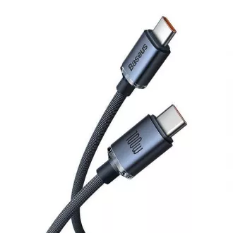 Baseus Crystal Shine Series nabíjecí / datový kabel USB-C / USB-C 100W 1, 2m, černá Baseus Crystal Shine Series nabíjecí / datový kabel USB-C / USB-C 100W 1, 2m, černá