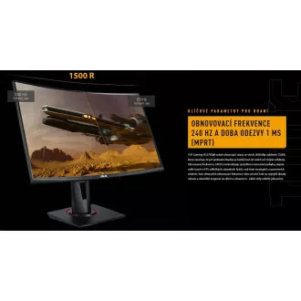 ASUS LCD 27" VG27VQM TUF Gaming 1920x1080 VA 350cd 1ms MPRT 240Hz repro HDMI DP vesa ASUS LCD 27" VG27VQM TUF Gaming 1920x1080 VA 350cd 1ms MPRT 240Hz repro HDMI DP vesa
