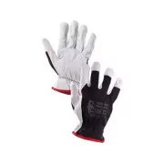 Kombinované rukavice TECHNIK PLUS, černo-bílé, vel. 09