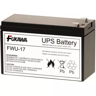 Baterie - FUKAWA FWU-17 náhradní baterie za RBC17 (12V/9Ah), životnost 5let Baterie - FUKAWA FWU-17 náhradní baterie za RBC17 (12V/9Ah), životnost 5let
