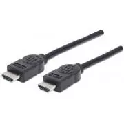 MANHATTAN kabel High Speed HDMI 4K, 3D, Male to Male, stíněný, černý, 1, 8m