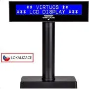 Virtuos LCD zákaznický displej Virtuos FL-2026MB 2x20, USB, černý - Použité