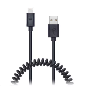 CONNECT IT Wirez Apple Lightning - USB spirálový flexibilní kabel, 1, 2 m, černý CONNECT IT Wirez Apple Lightning - USB spirálový flexibilní kabel, 1, 2 m, černý