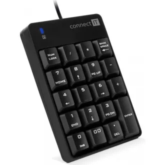 CONNECT IT NumCALC drátová numerická klávesnice, ČERNÁ CONNECT IT NumCALC drátová numerická klávesnice, ČERNÁ