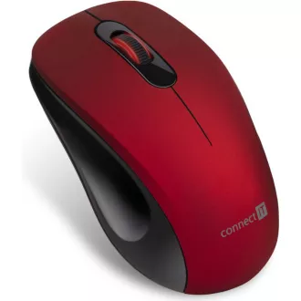 CONNECT IT "MUTE" bezdrátová optická tichá myš, USB, (+ 1x AA baterie zdarma), červená CONNECT IT "MUTE" bezdrátová optická tichá myš, USB, (+ 1x AA baterie zdarma), červená