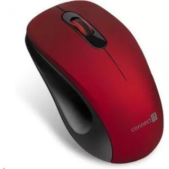 CONNECT IT "MUTE" bezdrátová optická tichá myš, USB, (+ 1x AA baterie zdarma), červená CONNECT IT "MUTE" bezdrátová optická tichá myš, USB, (+ 1x AA baterie zdarma), červená