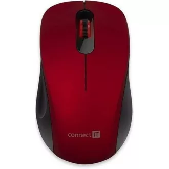 CONNECT IT "MUTE" bezdrátová optická tichá myš, USB, (+ 1x AA baterie zdarma), červená CONNECT IT "MUTE" bezdrátová optická tichá myš, USB, (+ 1x AA baterie zdarma), červená