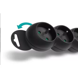 CONNECT IT prodlužovací kabel 230 V, 5 zásuvek, 2 m, s vypínačem (černý) CONNECT IT prodlužovací kabel 230 V, 5 zásuvek, 2 m, s vypínačem (černý)