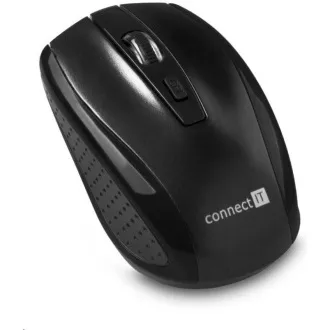 CONNECT IT Bezdrátová optická myš (+ 2x AAA baterie zdarma), černá CONNECT IT Bezdrátová optická myš (+ 2x AAA baterie zdarma), černá