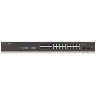 Zyxel GS1900-24 v2 26-port Gigabit Web Smart switch, 24x gigabit RJ45, 2x SFP, fanless Zyxel GS1900-24 v2 26-port Gigabit Web Smart switch, 24x gigabit RJ45, 2x SFP, fanless