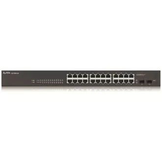 Zyxel GS1900-24 v2 26-port Gigabit Web Smart switch, 24x gigabit RJ45, 2x SFP, fanless Zyxel GS1900-24 v2 26-port Gigabit Web Smart switch, 24x gigabit RJ45, 2x SFP, fanless