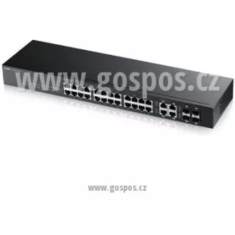Zyxel GS1920-24V2 28-port Gigabit WebManaged Switch, 24x gigabit RJ45, 4x gigabit RJ45/SFP, fanless Zyxel GS1920-24V2 28-port Gigabit WebManaged Switch, 24x gigabit RJ45, 4x gigabit RJ45/SFP, fanless