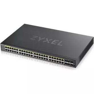 Zyxel GS1920-48HPV2 52-port Gigabit WebManaged PoE Switch, 48x gigabit RJ45, 4x gigabit RJ45/SFP, 2x SFP, 375W pro PoE Zyxel GS1920-48HPV2 52-port Gigabit WebManaged PoE Switch, 48x gigabit RJ45, 4x gigabit RJ45/SFP, 2x SFP, 375W pro PoE