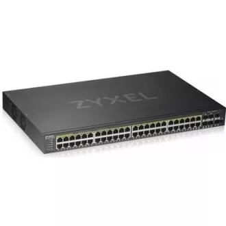 Zyxel GS1920-48HPV2 52-port Gigabit WebManaged PoE Switch, 48x gigabit RJ45, 4x gigabit RJ45/SFP, 2x SFP, 375W pro PoE Zyxel GS1920-48HPV2 52-port Gigabit WebManaged PoE Switch, 48x gigabit RJ45, 4x gigabit RJ45/SFP, 2x SFP, 375W pro PoE