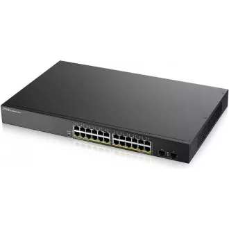 Zyxel GS1900-24HP v2 26-port Gigabit Web Smart PoE Switch, 24x gigabit RJ45, 2x SFP, PoE budget 170W Zyxel GS1900-24HP v2 26-port Gigabit Web Smart PoE Switch, 24x gigabit RJ45, 2x SFP, PoE budget 170W