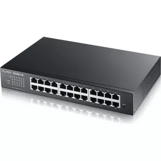 Zyxel GS1900-24E 24-port Desktop Gigabit Web Smart switch: 24x Gigabit metal, IPv6, 802.3az (Green), fanless, rack kit Zyxel GS1900-24E 24-port Desktop Gigabit Web Smart switch: 24x Gigabit metal, IPv6, 802.3az (Green), fanless, rack kit