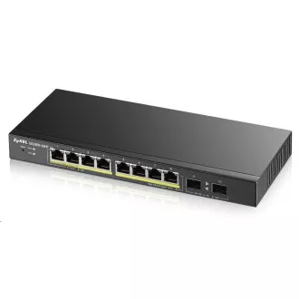 Zyxel GS1900-10HP v2 10-port Desktop Gigabit Web Smart PoE Switch, 8x gigabit PoE RJ45, 2x SFP, 70W PoE budget, fanless Zyxel GS1900-10HP v2 10-port Desktop Gigabit Web Smart PoE Switch, 8x gigabit PoE RJ45, 2x SFP, 70W PoE budget, fanless