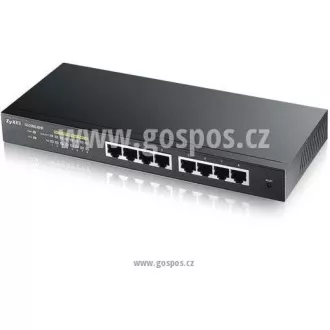 Zyxel GS1900-8HP v3 8-port Desktop Gigabit Web Smart PoE switch: 8x Gigabit metal, IPv6, PoE budget 70W, fanless Zyxel GS1900-8HP v3 8-port Desktop Gigabit Web Smart PoE switch: 8x Gigabit metal, IPv6, PoE budget 70W, fanless