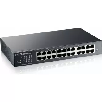 Zyxel GS1915-24E, 24-port GbE Smart hybrid mode Switch, standalone or NebulaFlex Cloud, rackmount, fanless
