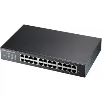Zyxel GS1915-24E, 24-port GbE Smart hybrid mode Switch, standalone or NebulaFlex Cloud, rackmount, fanless