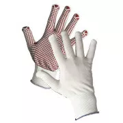 GANNET rukavice nylon., PVC terč. 10