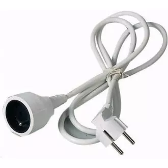 PREMIUMCORD Prodlužovací přívod 230V 3m, 1 zásuvka (M/F) bílá PREMIUMCORD Prodlužovací přívod 230V 3m, 1 zásuvka (M/F) bílá