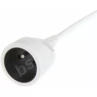 PREMIUMCORD Prodlužovací přívod 230V 5m, 1 zásuvka (M/F) bílá PREMIUMCORD Prodlužovací přívod 230V 5m, 1 zásuvka (M/F) bílá