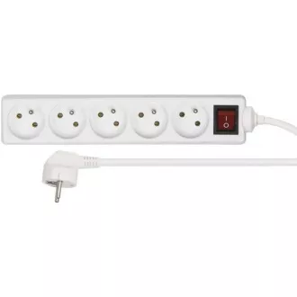 PREMIUMCORD Prodlužovací přívod 230V 2m, 5 zásuvek + vypínač PREMIUMCORD Prodlužovací přívod 230V 2m, 5 zásuvek + vypínač
