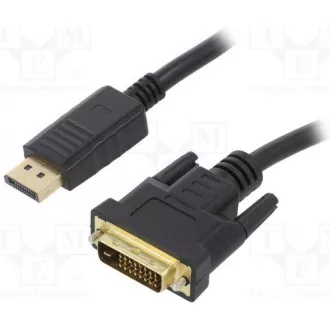 GEMBIRD Kabel DisplayPort - DVI propojovací 3m (M/M) GEMBIRD Kabel DisplayPort - DVI propojovací 3m (M/M)