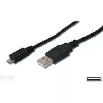PremiumCord Kabel micro USB 2.0, A-B, konektor do úhlu 90° 1.8m (černý) PremiumCord Kabel micro USB 2.0, A-B, konektor do úhlu 90° 1.8m (černý)