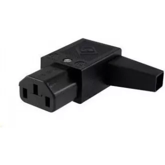 PREMIUMCORD Konektor napájecí 230V na kabel (samice, IEC C14), úhlový