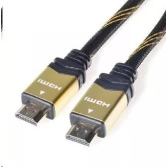 PREMIUMCORD Gold HDMI High Speed + Ethernet kabel (v1.4), opletený, zlacené konektory, 1, 5m PREMIUMCORD Gold HDMI High Speed + Ethernet kabel (v1.4), opletený, zlacené konektory, 1, 5m