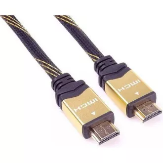 PREMIUMCORD Gold HDMI High Speed + Ethernet kabel (v1.4), opletený, zlacené konektory, 2m PREMIUMCORD Gold HDMI High Speed + Ethernet kabel (v1.4), opletený, zlacené konektory, 2m