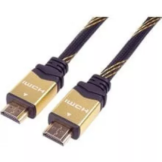 PREMIUMCORD Gold HDMI High Speed + Ethernet kabel (v1.4), opletený, zlacené konektory, 2m PREMIUMCORD Gold HDMI High Speed + Ethernet kabel (v1.4), opletený, zlacené konektory, 2m