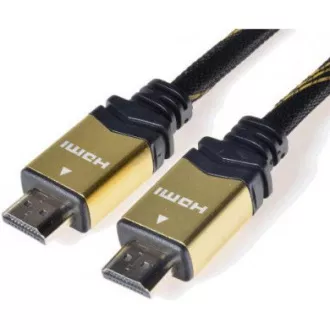 PREMIUMCORD Gold HDMI High Speed + Ethernet kabel (v1.4), opletený, zlacené konektory, 2m PREMIUMCORD Gold HDMI High Speed + Ethernet kabel (v1.4), opletený, zlacené konektory, 2m