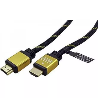 PREMIUMCORD Gold HDMI High Speed + Ethernet kabel (v1.4), opletený, zlacené konektory, 2m PREMIUMCORD Gold HDMI High Speed + Ethernet kabel (v1.4), opletený, zlacené konektory, 2m