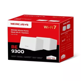 MERCUSYS Halo H47BE(2-pack) WiFi7 Mesh (BE9300, 2, 4GHz/5GHz/6GHz, 3x2, 5GbELAN/WAN) MERCUSYS Halo H47BE(2-pack) WiFi7 Mesh (BE9300, 2, 4GHz/5GHz/6GHz, 3x2, 5GbELAN/WAN)