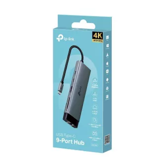 TP-Link UH9120C USB-C hub 9v1 (3xUSB3.2Gen1, 1xUSB-C3.2Gen1, 1xGbE, 1xHDMI, 1xSD, 1xmicroSD, PD 100W) TP-Link UH9120C USB-C hub 9v1 (3xUSB3.2Gen1, 1xUSB-C3.2Gen1, 1xGbE, 1xHDMI, 1xSD, 1xmicroSD, PD 100W)